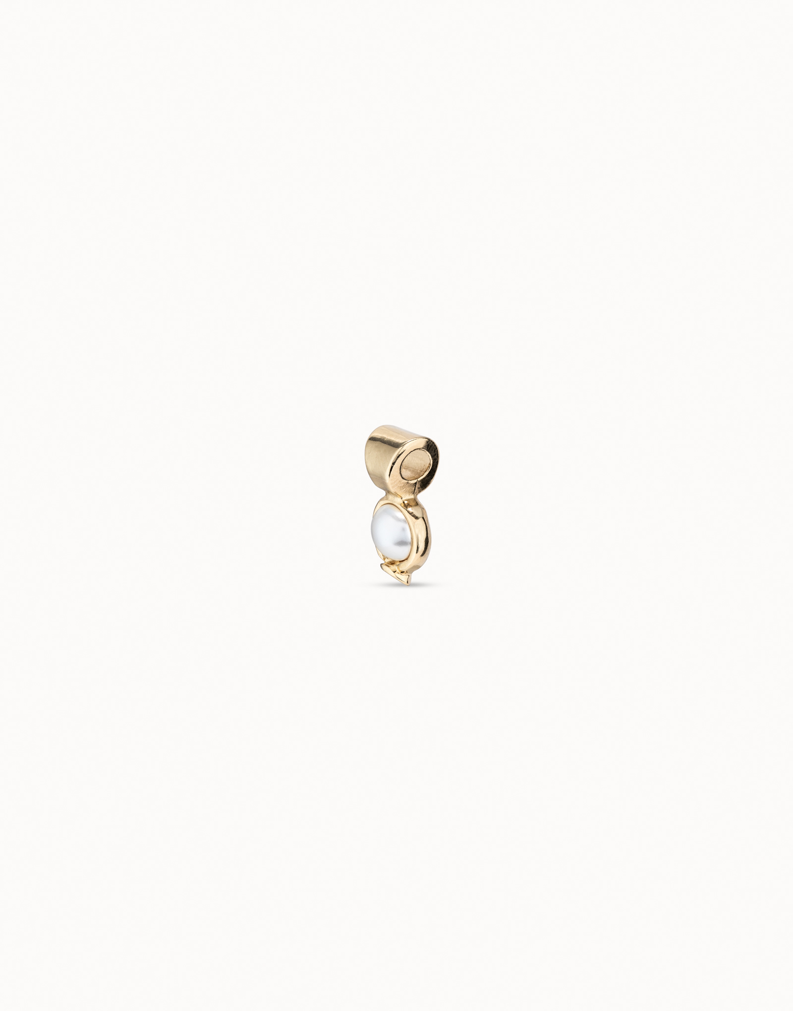 Charm placcato oro 18k con perla, Dorado, large image number null