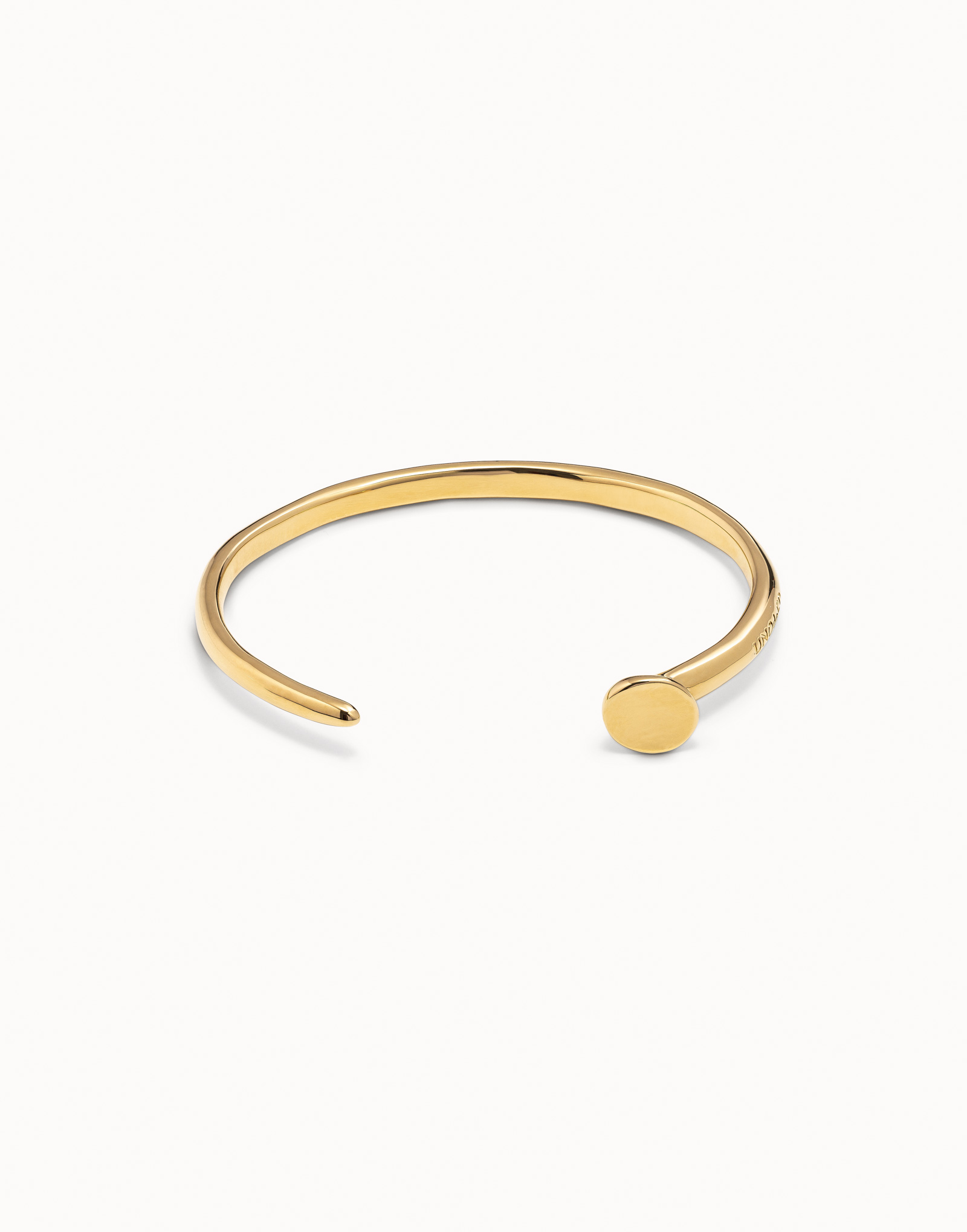 Pulsera bañada en oro de 18k con forma de clavo, Dorado, large image number null