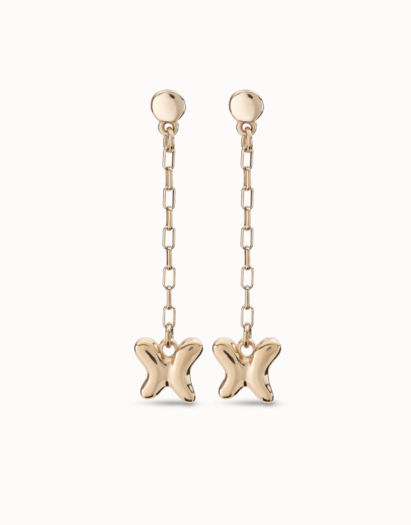 Three Piece Set Sweet Monogram Earrings Gold