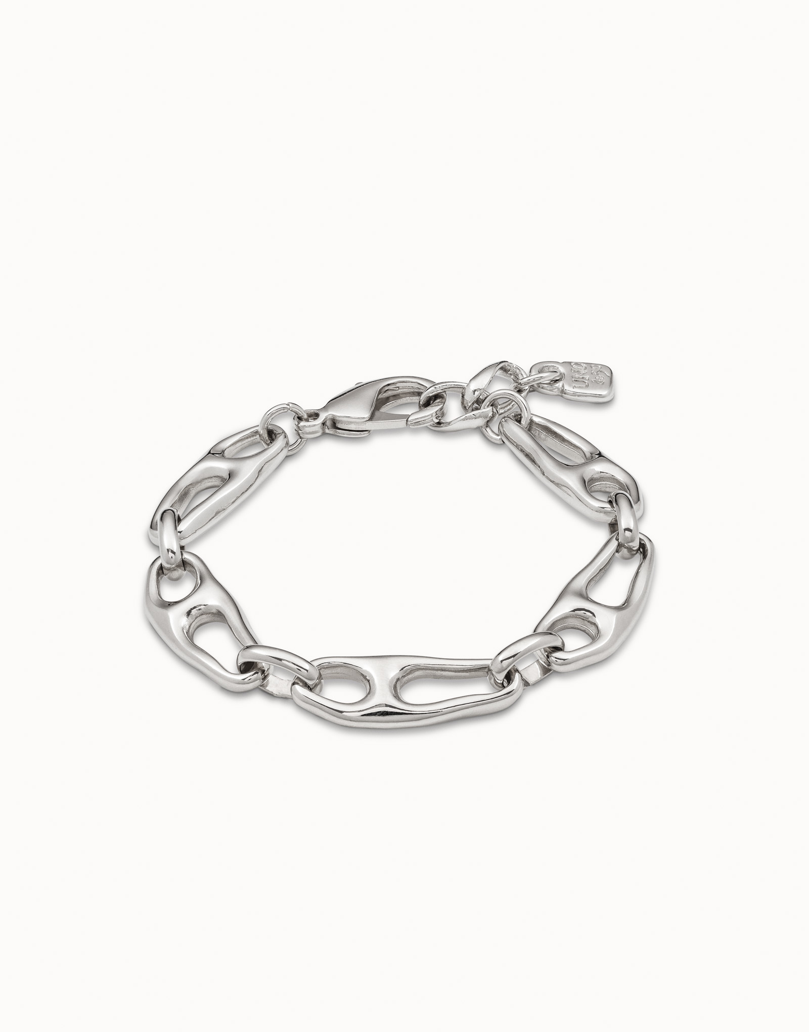 Bracciale placcato oro 18k a maglie e chiusura a moschettone, Argent, large image number null