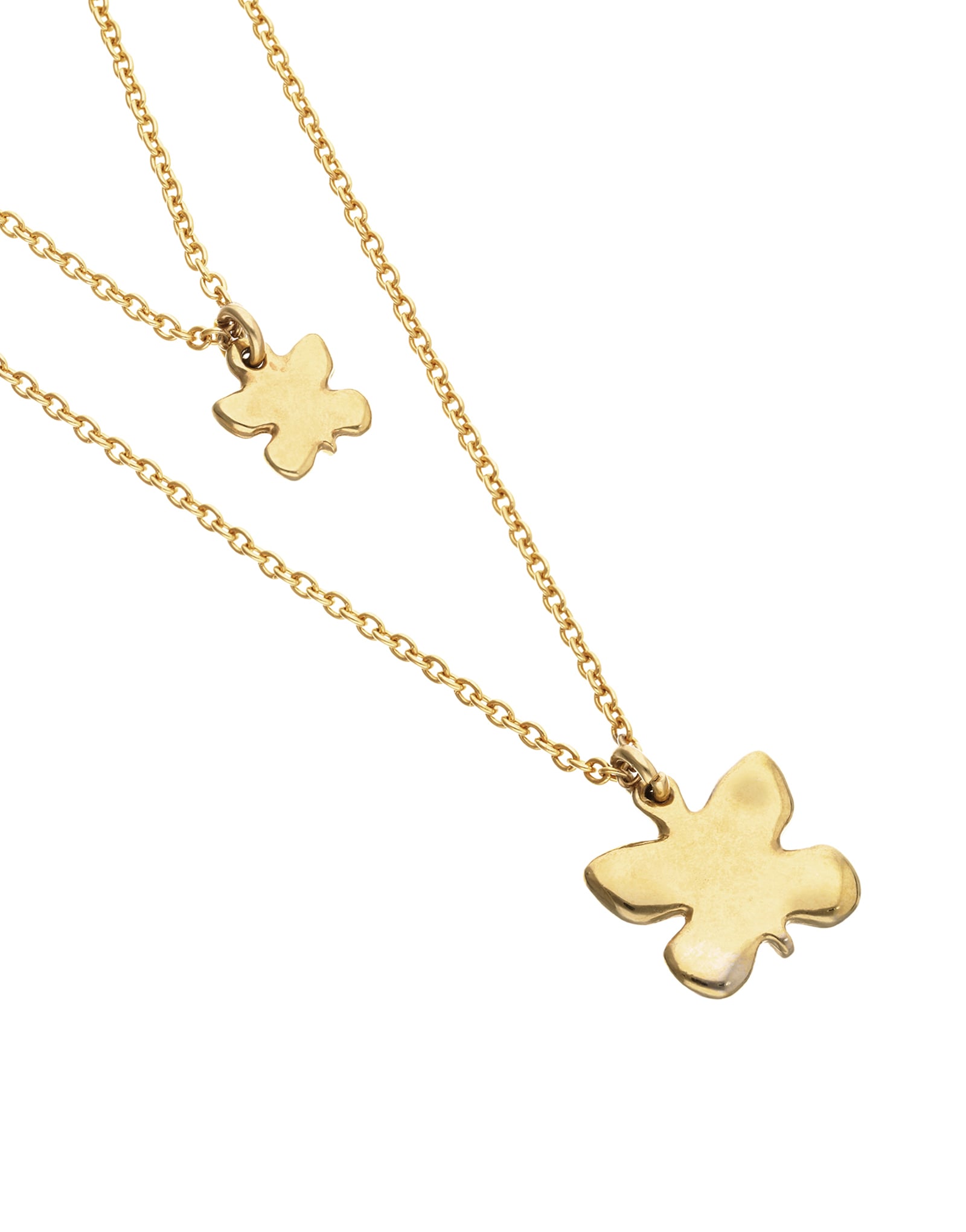 Double necklace with butterflies