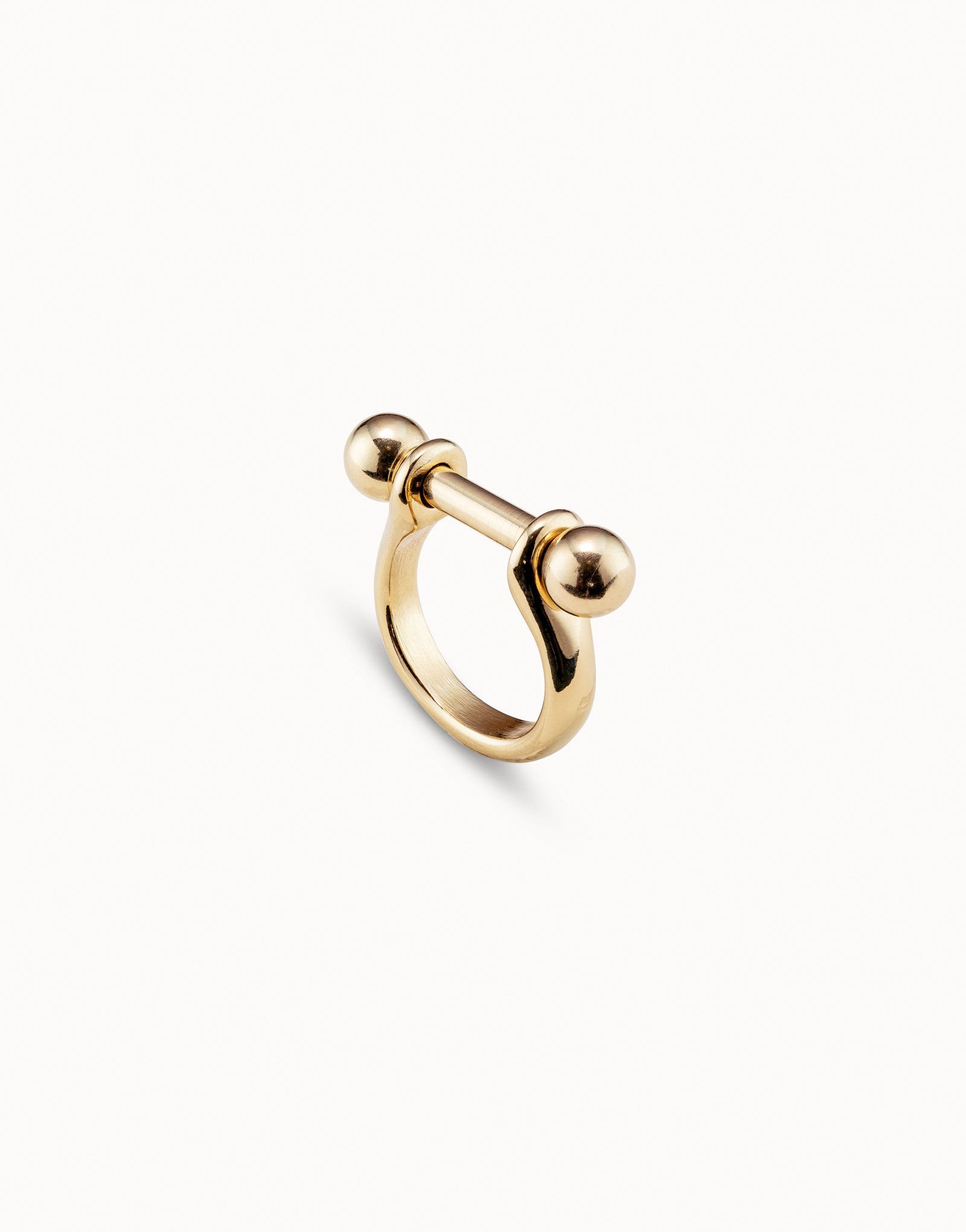 18K gold-plated ring, Golden, large image number null