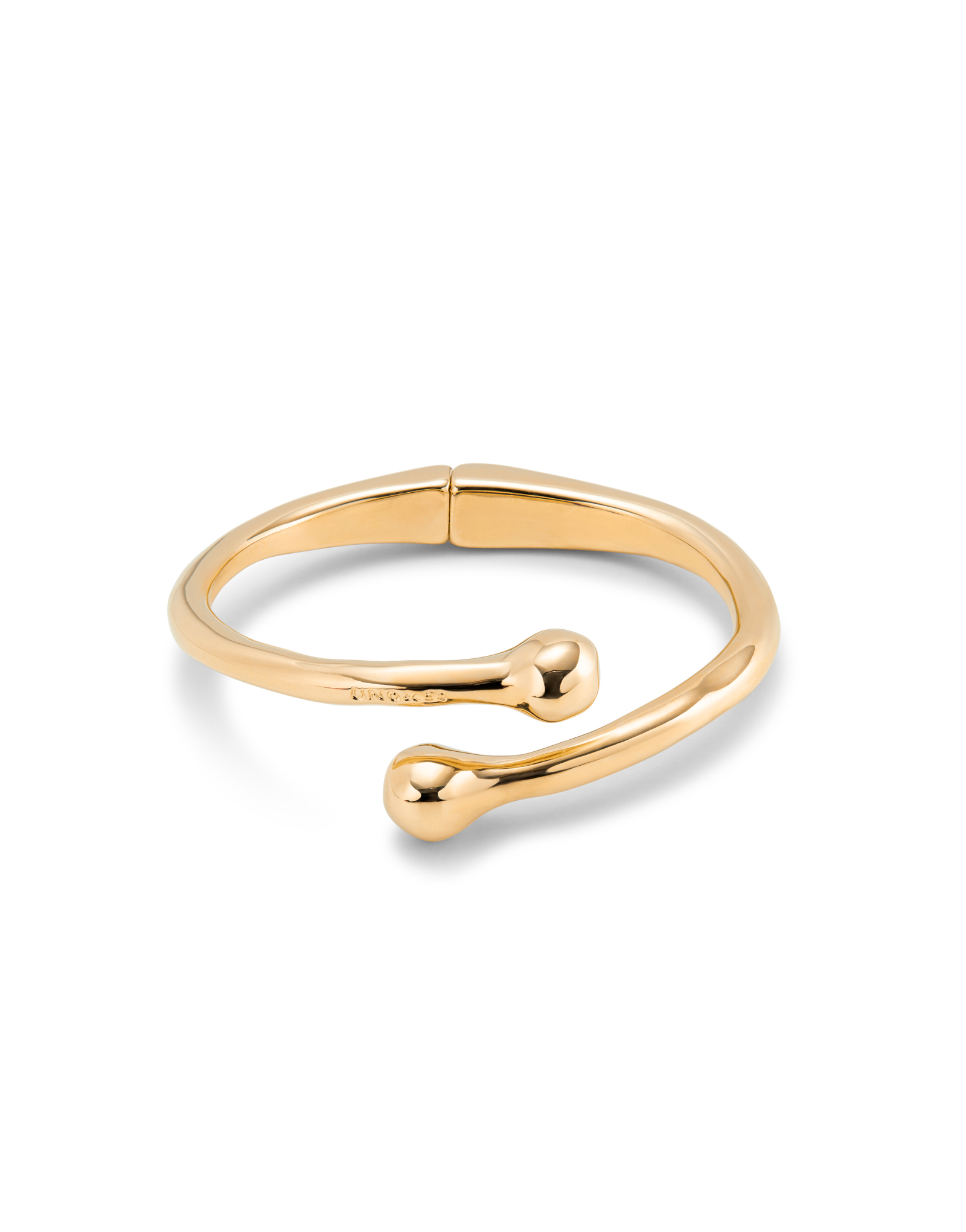 18K gold-plated bracelet with inner spring, Golden, large image number null