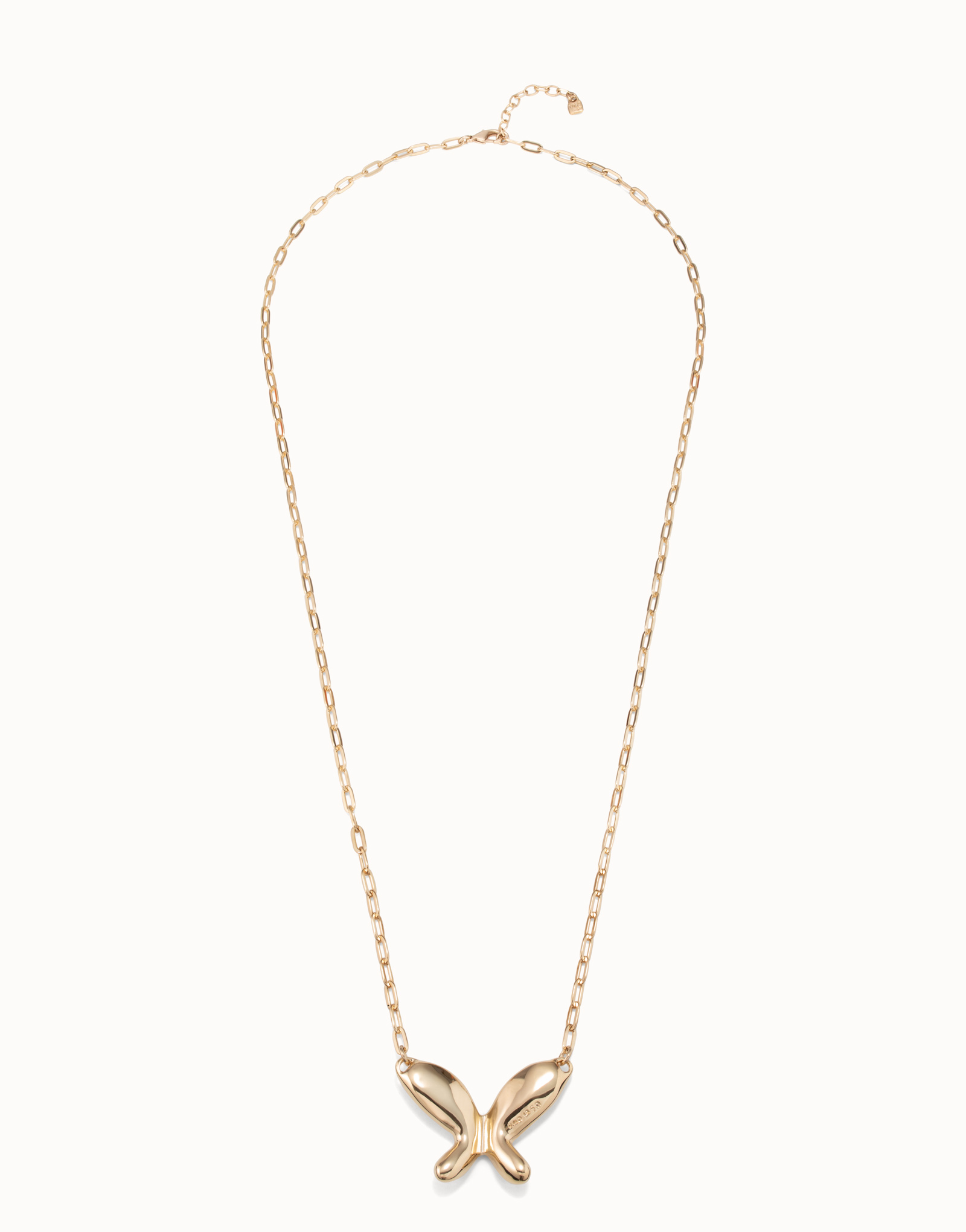 Long 18K gold-plated necklace with link chain, Golden, large image number null