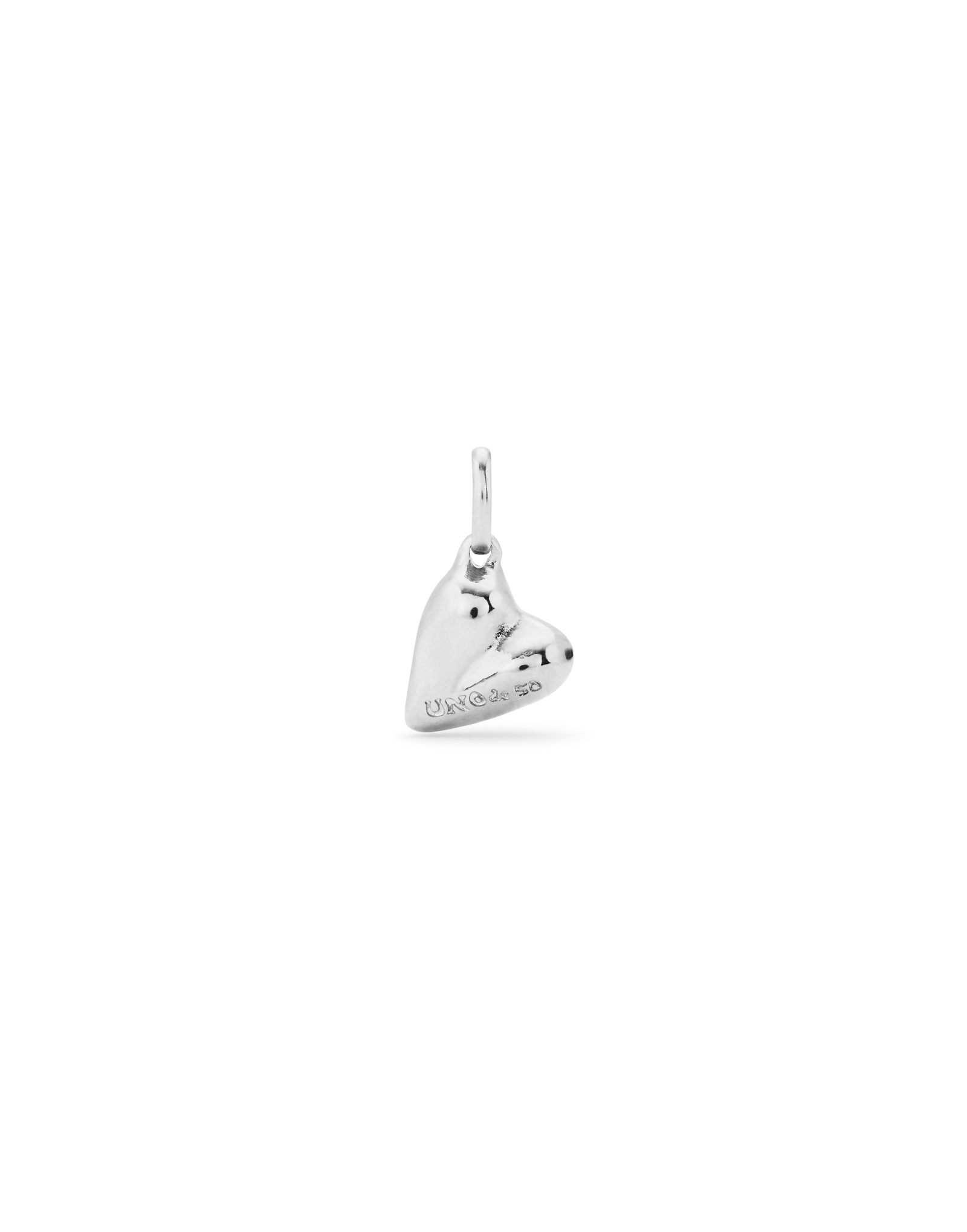 Sterling silver-plated heart shaped charm, Silver, large image number null