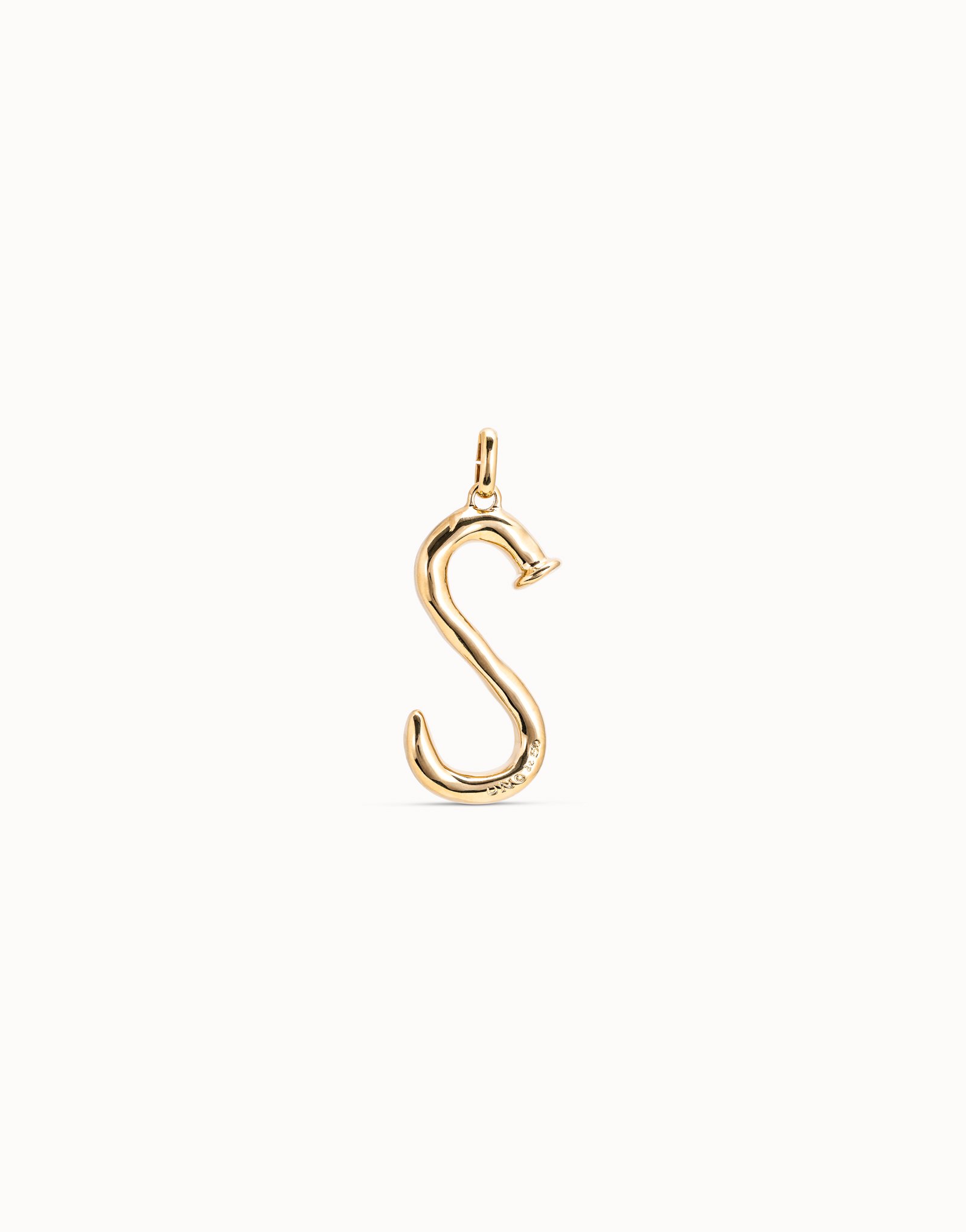 18K gold-plated letter S pendant, Golden, large image number null