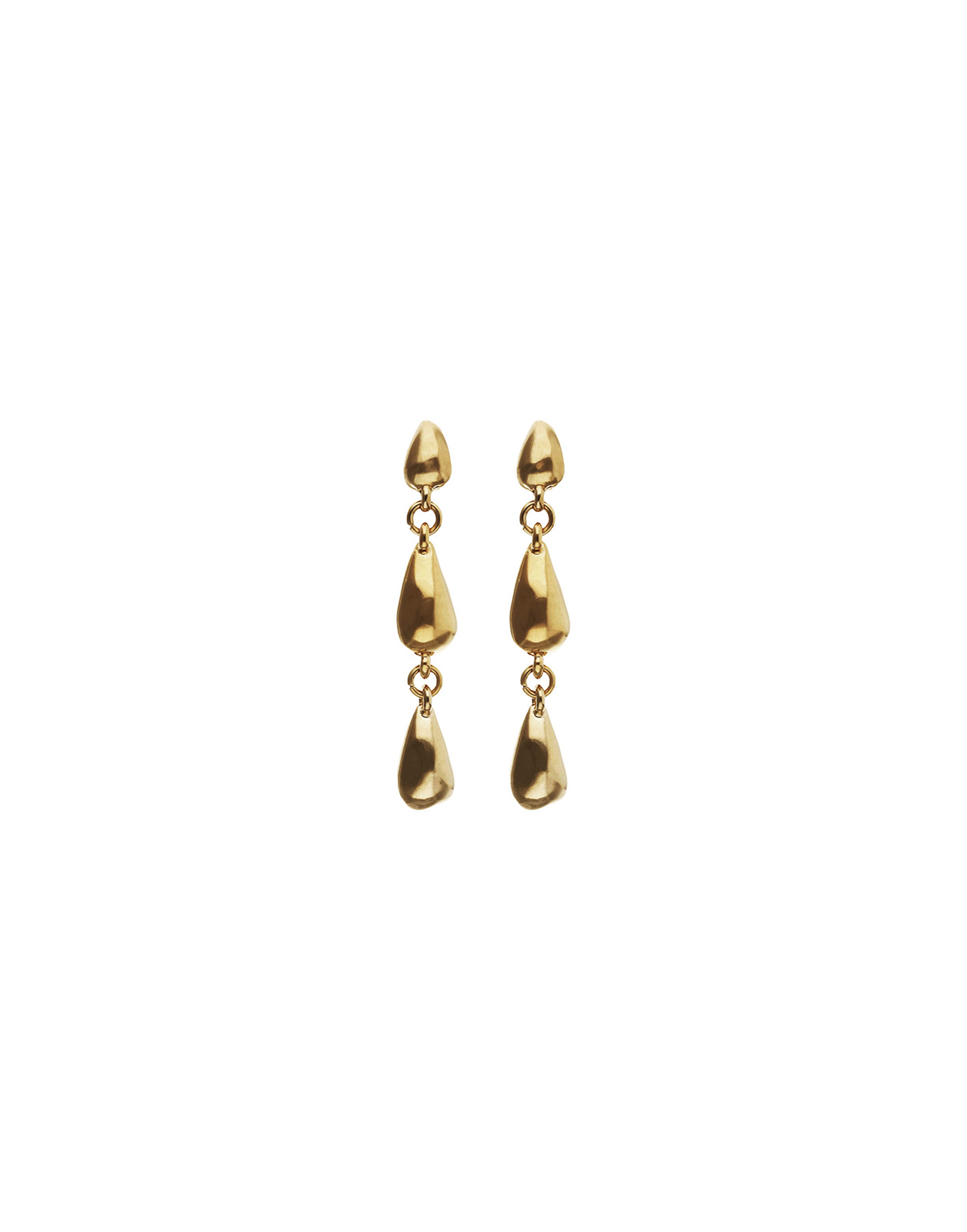 Linked Teardrop Drop Earrings