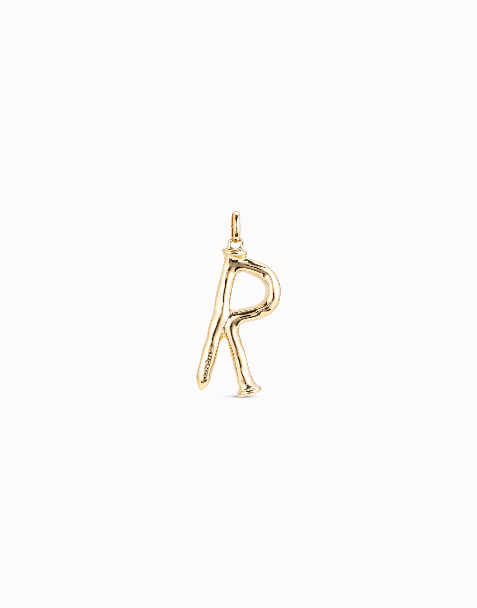 18K gold-plated letter R pendant, Golden, large image number null