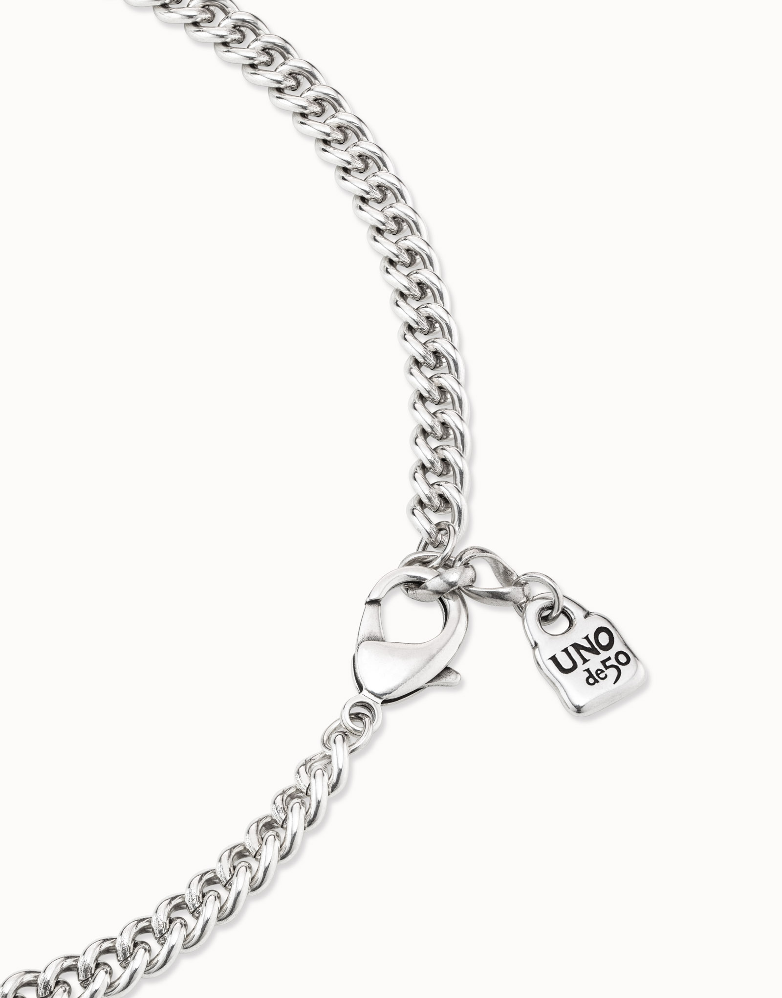 Sterling silver-plated link necklace, Silver, large image number null