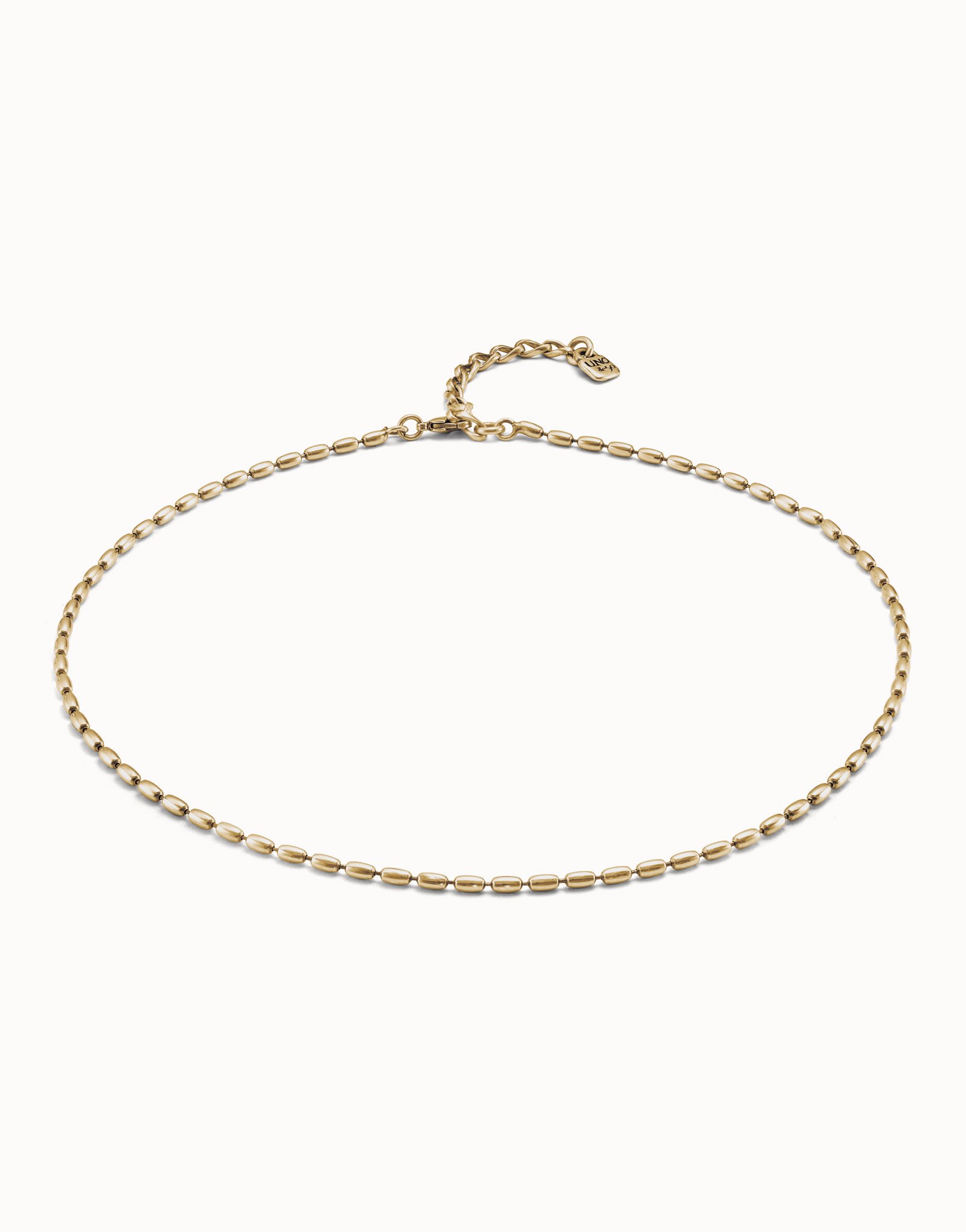 18K gold-plated chain with thin oval links and carabiner clasp, Golden, large image number null