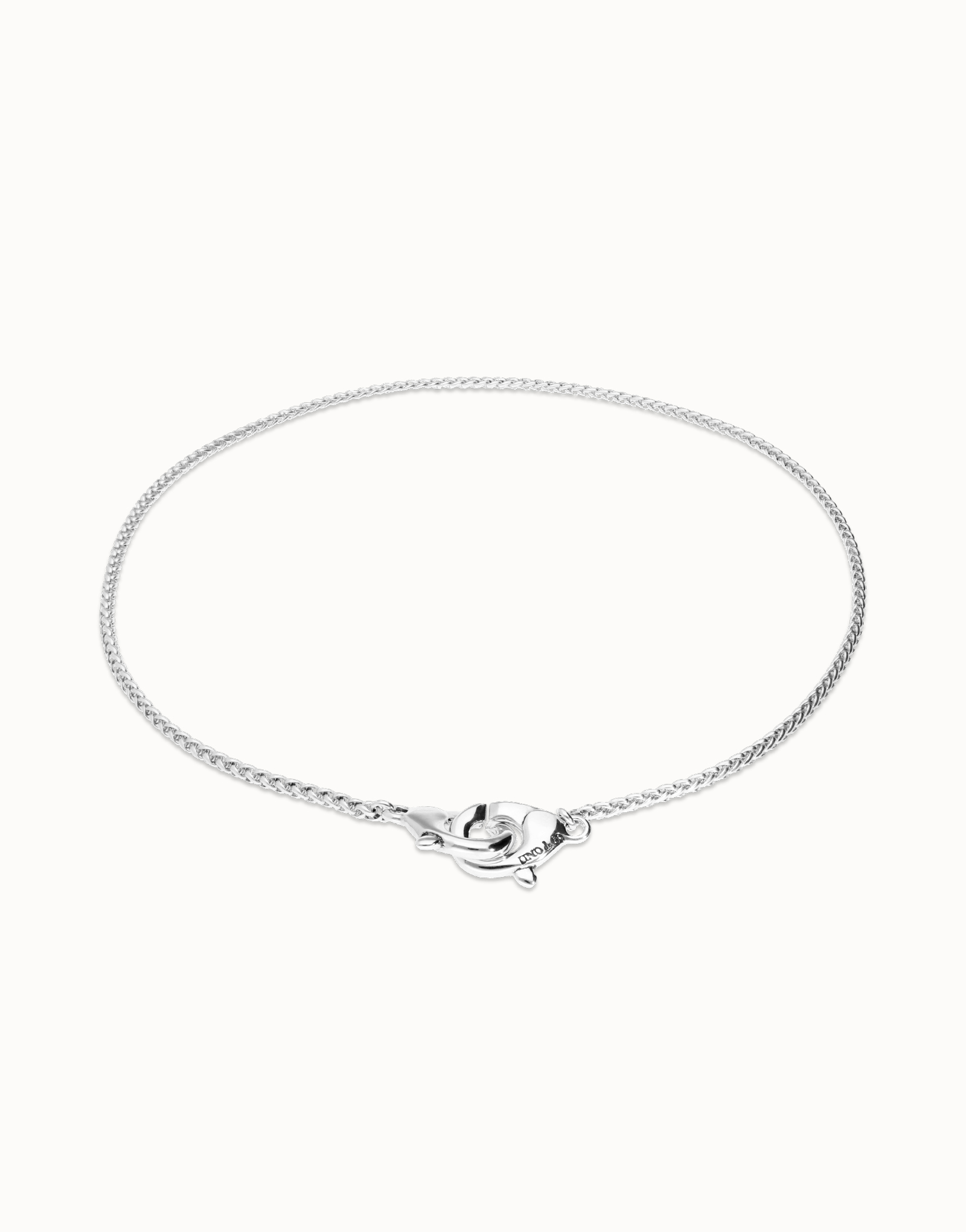 Necklace with intertwined carabiner, Silver, large thumbnail