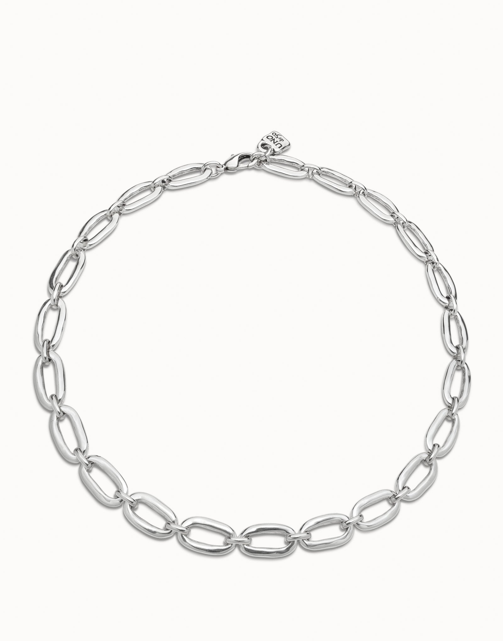 Sterling silver-plated links necklace, Silver, large image number null