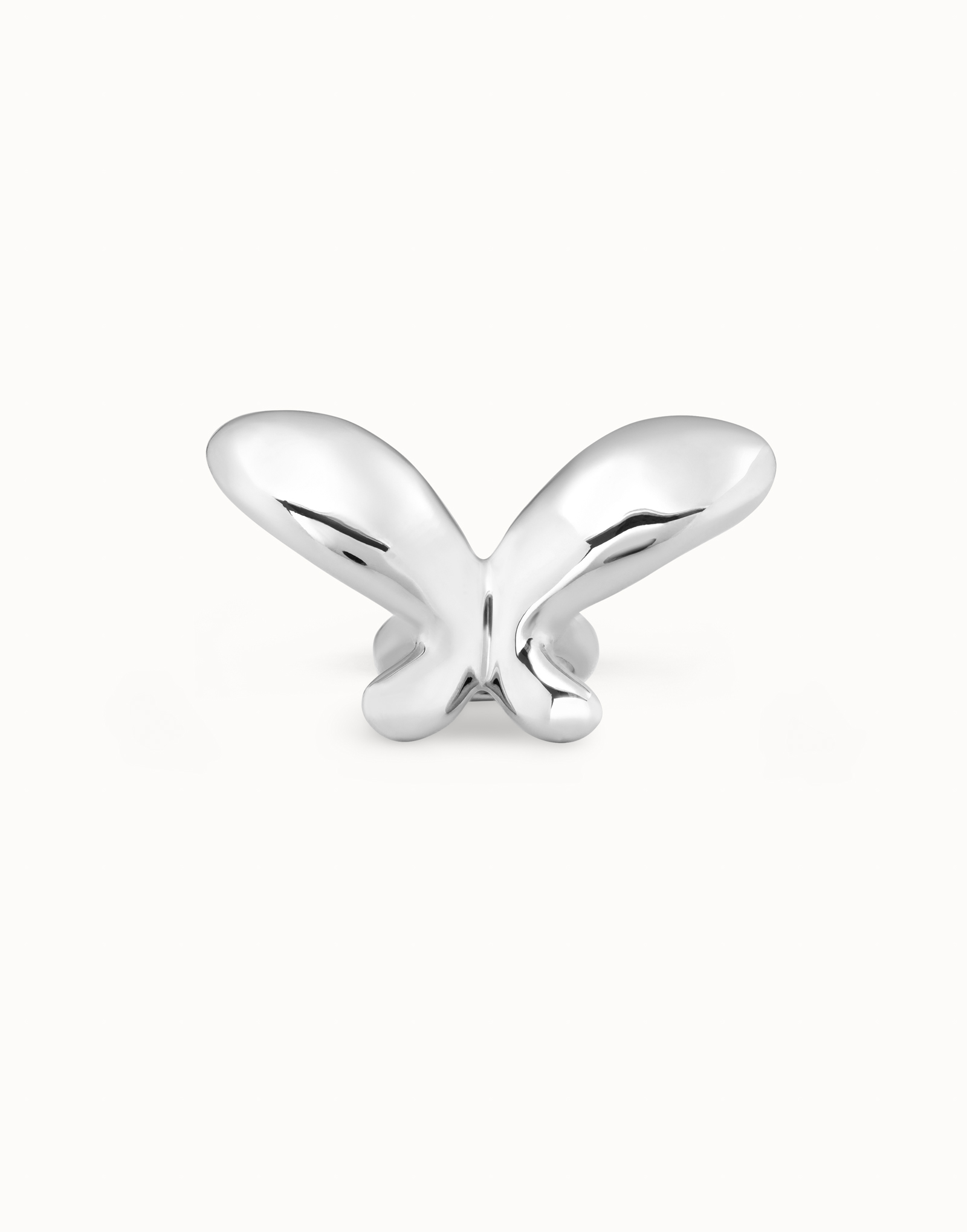 Bague plaquée argent en forme de papillon moyen, Argent, large image number null