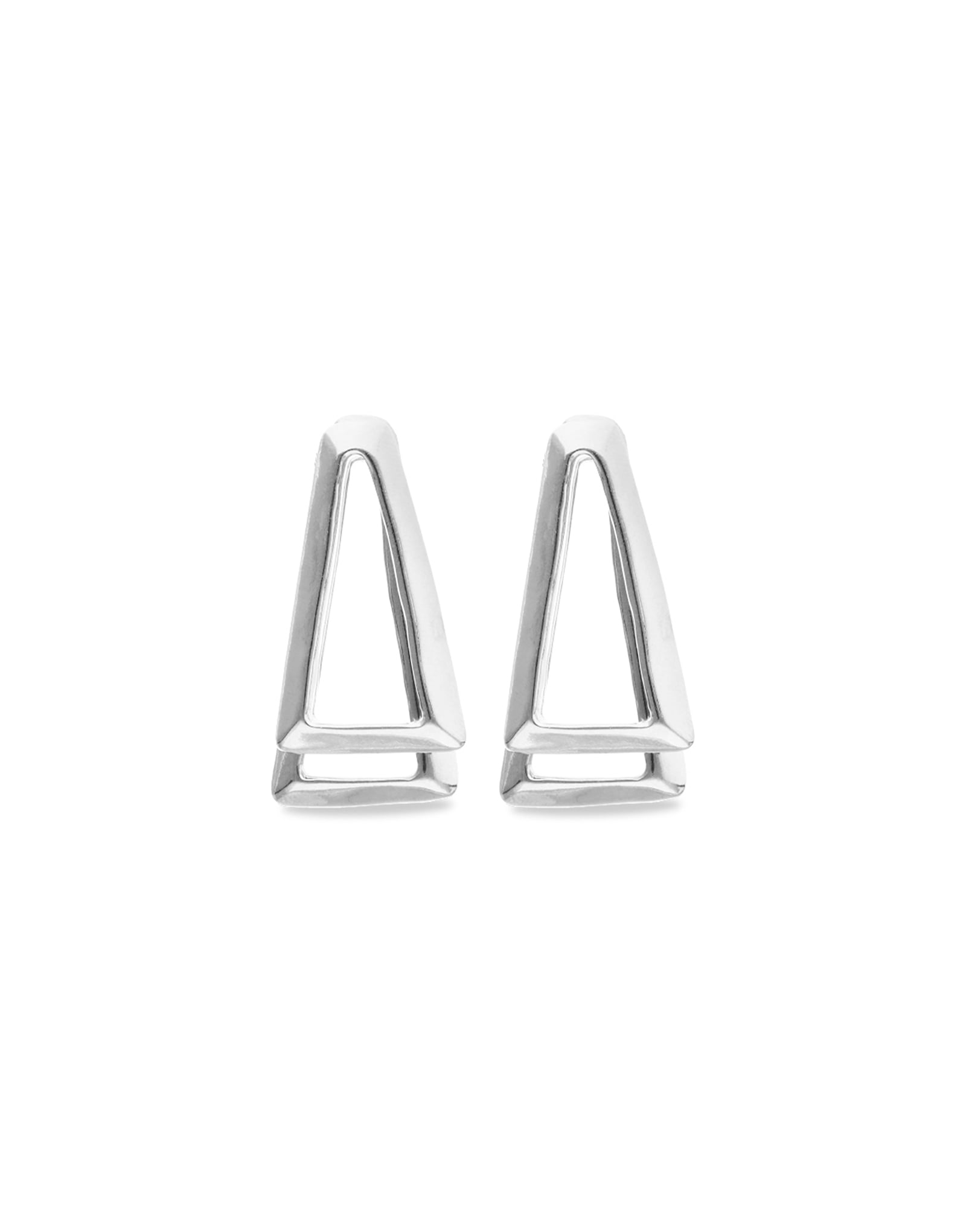 Double triangular earrings