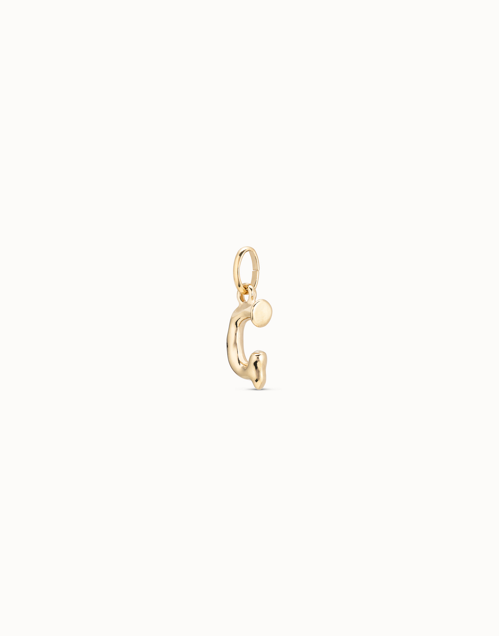 18K gold-plated letter G charm, Golden, large image number null